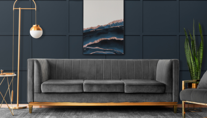 Premium sofa set in Trivandrum living room by Avanthika Furniture World